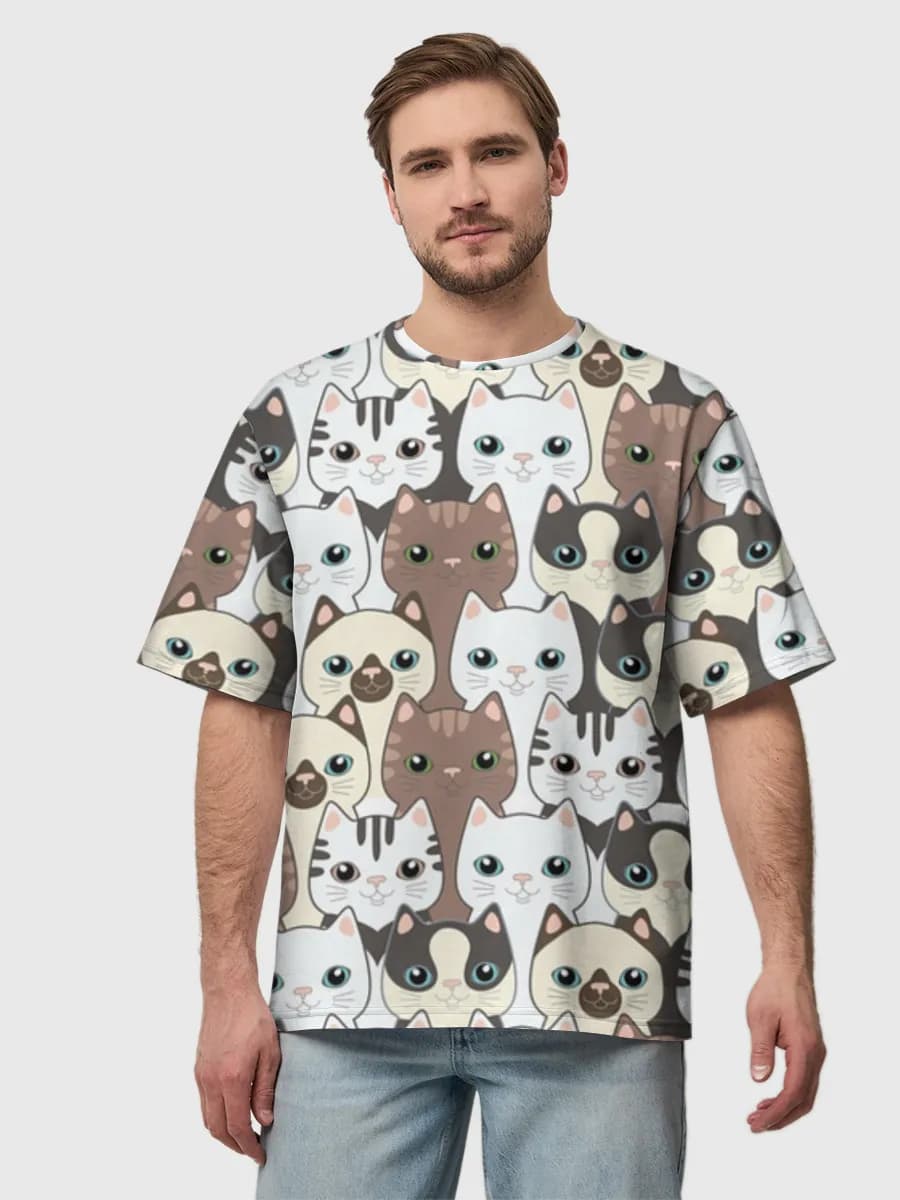 Men's oversized cotton T-shirt