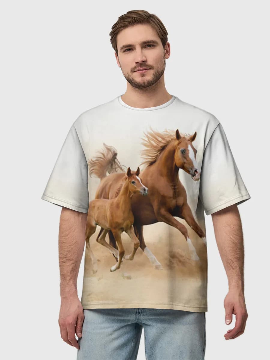 Men's oversized cotton T-shirt