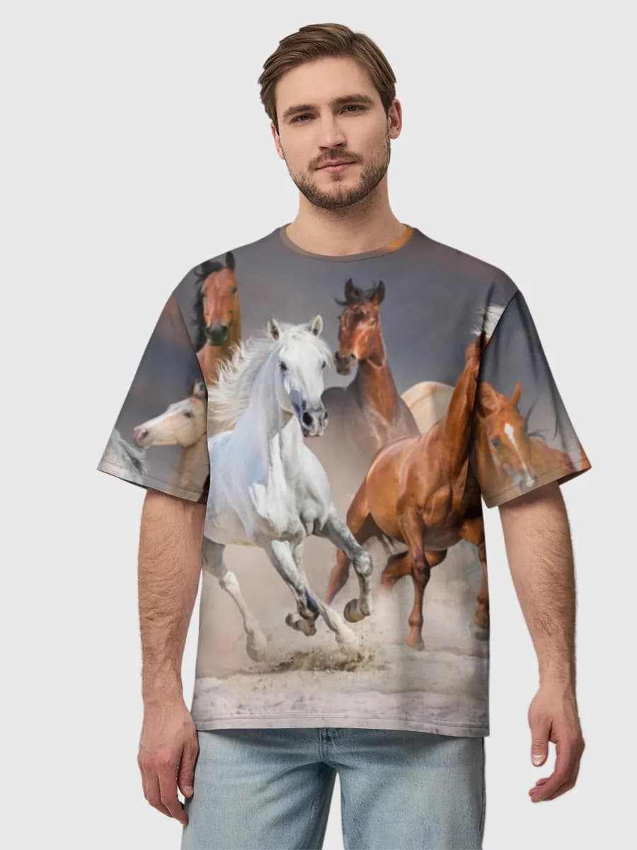 Men's oversized cotton T-shirt