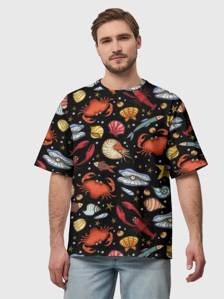 Men's oversized cotton T-shirt