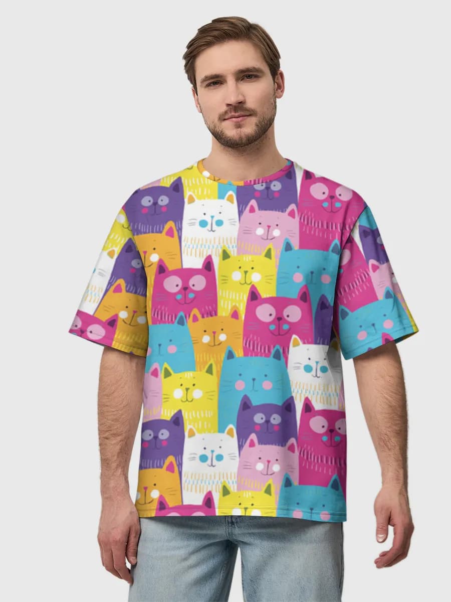 Men's oversized cotton T-shirt