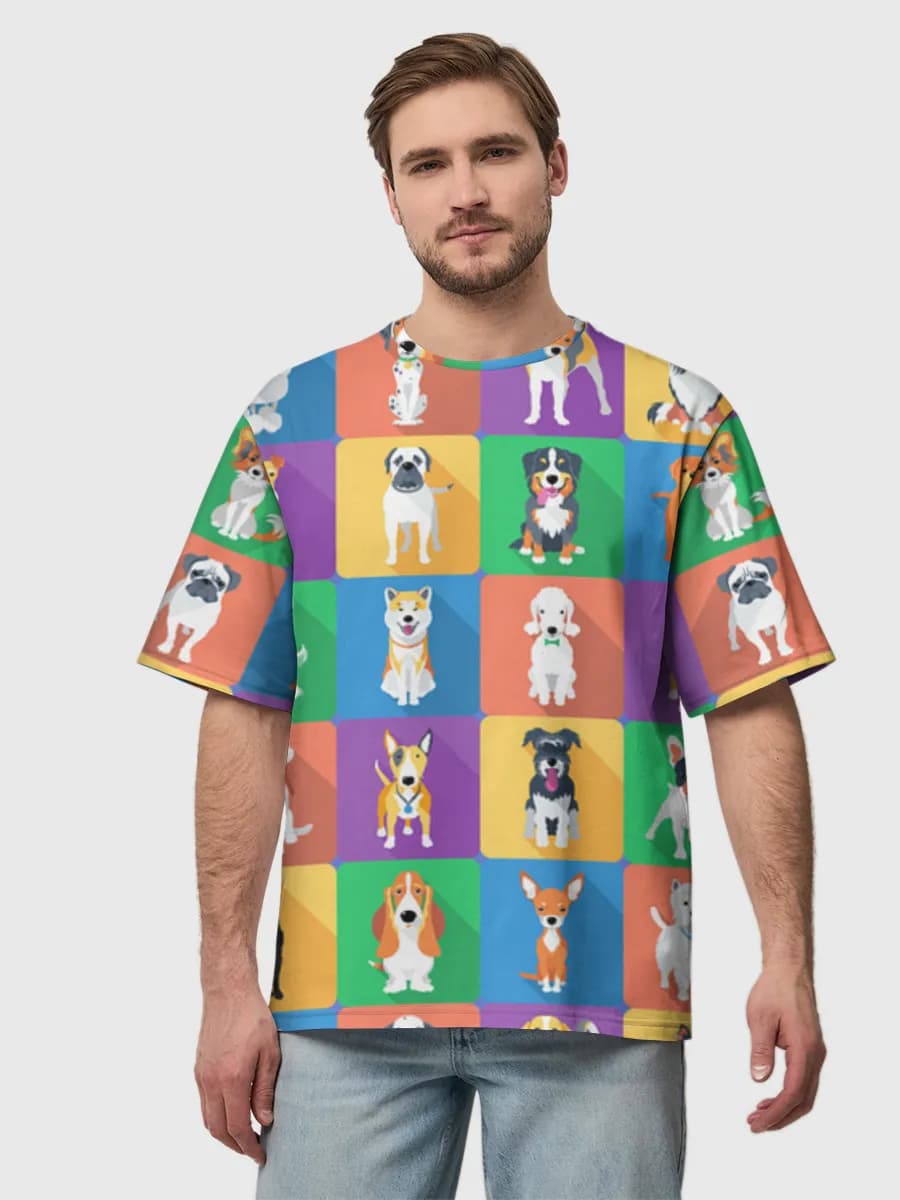 Colorful Cartoon Dogs
