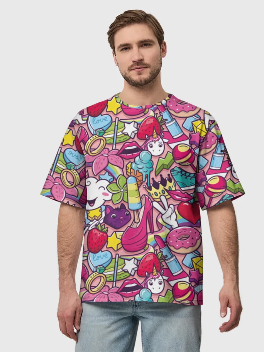 Men's oversized cotton T-shirt
