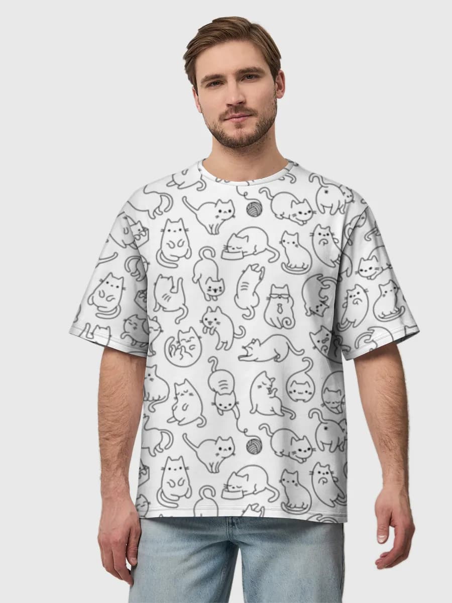Men's oversized cotton T-shirt