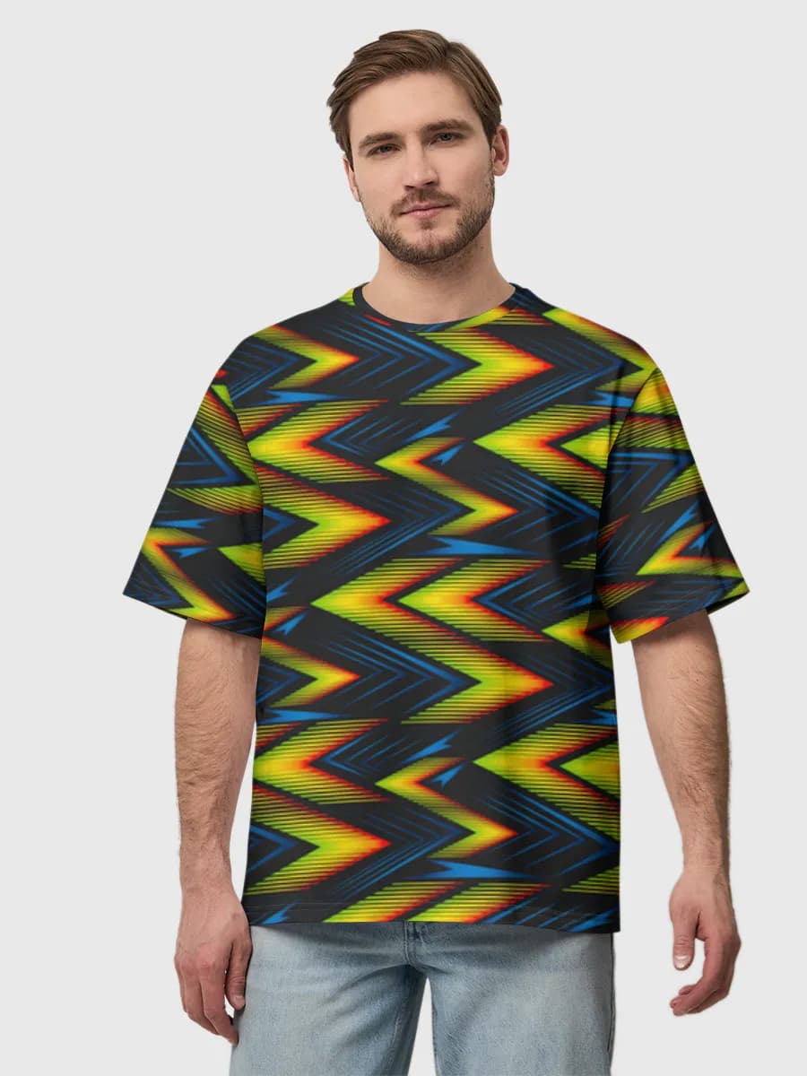 Neon Chevron Zigzag