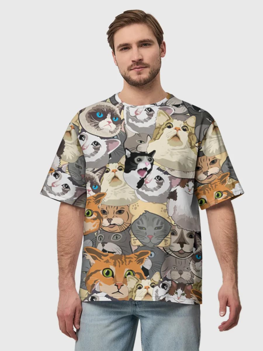 Men's oversized cotton T-shirt