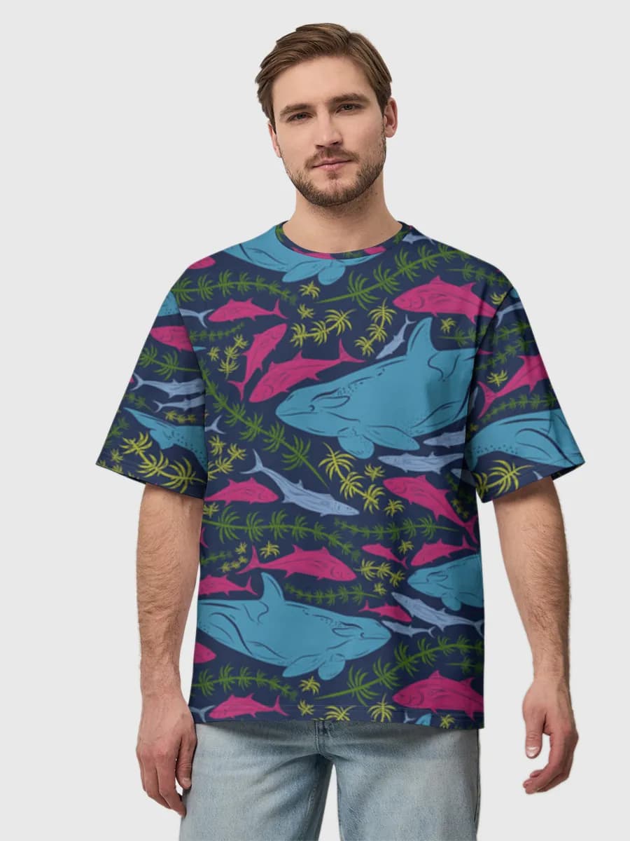 Men's oversized cotton T-shirt
