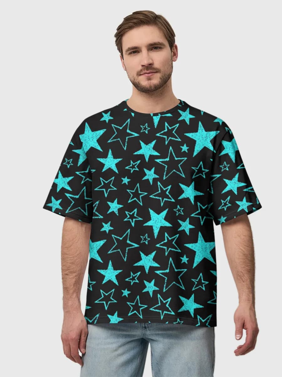 Neon Blue Starburst