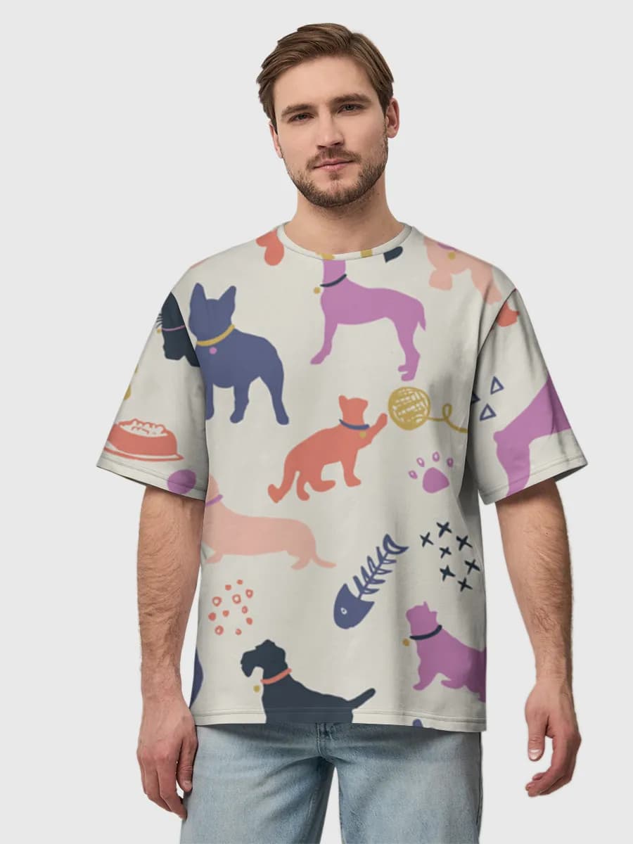 Men's oversized cotton T-shirt