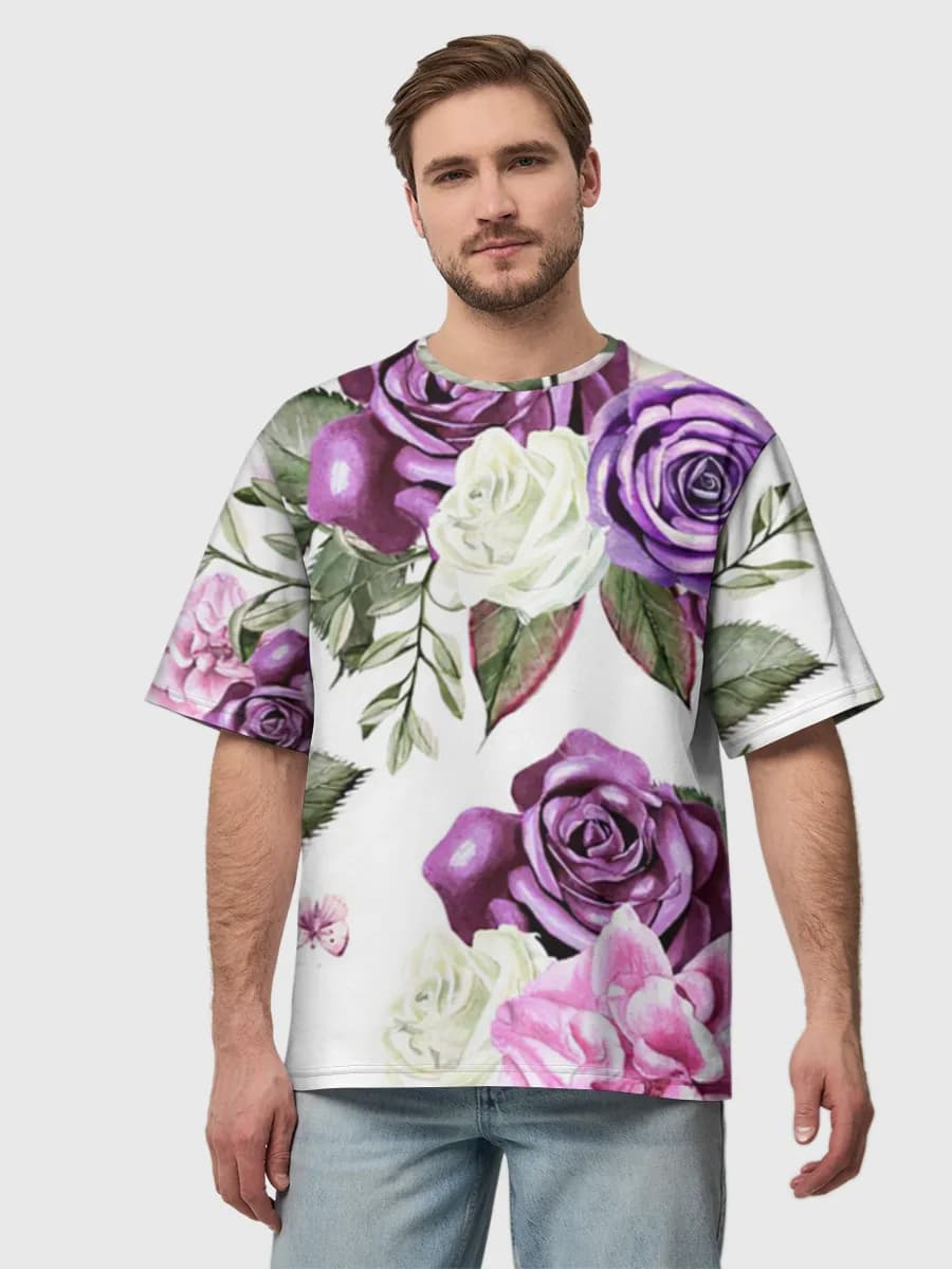 Watercolor Purple Rose Bouquet