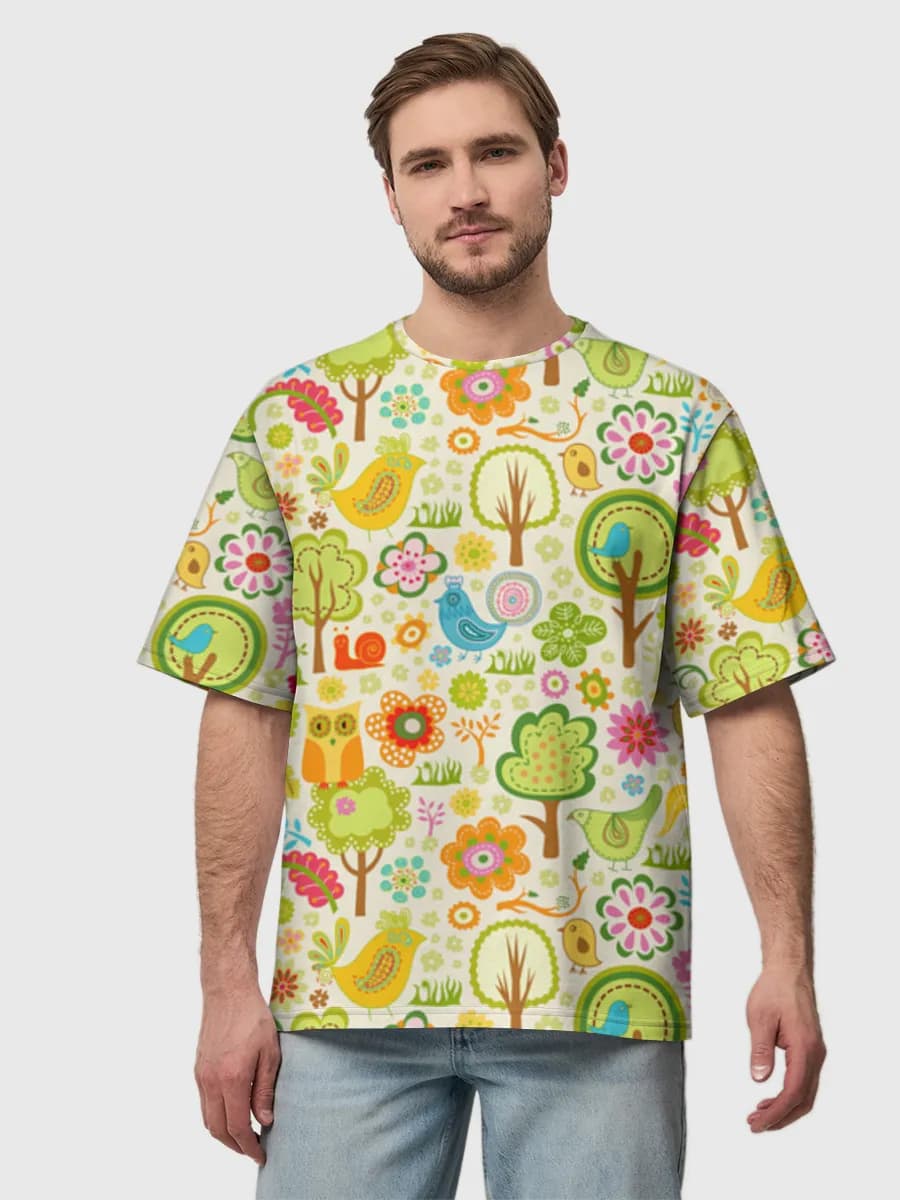 Men's oversized cotton T-shirt