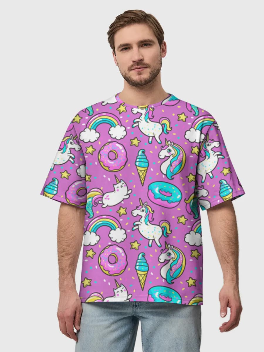 Men's oversized cotton T-shirt
