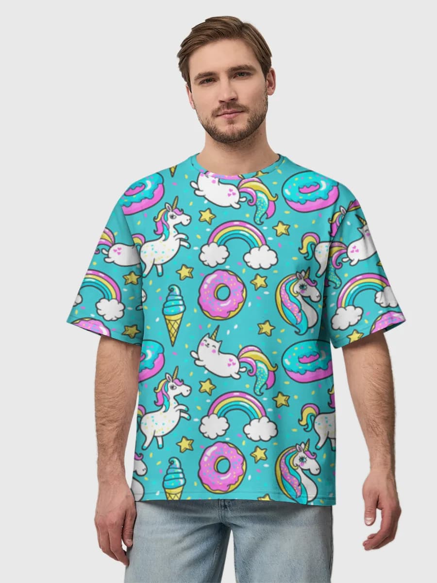Men's oversized cotton T-shirt