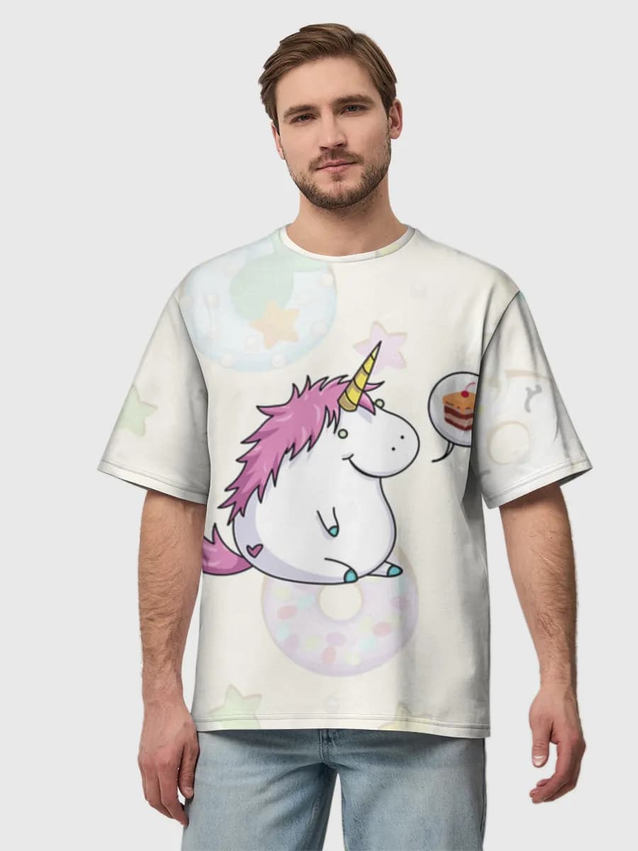 Kawaii Unicorn Loves Cake