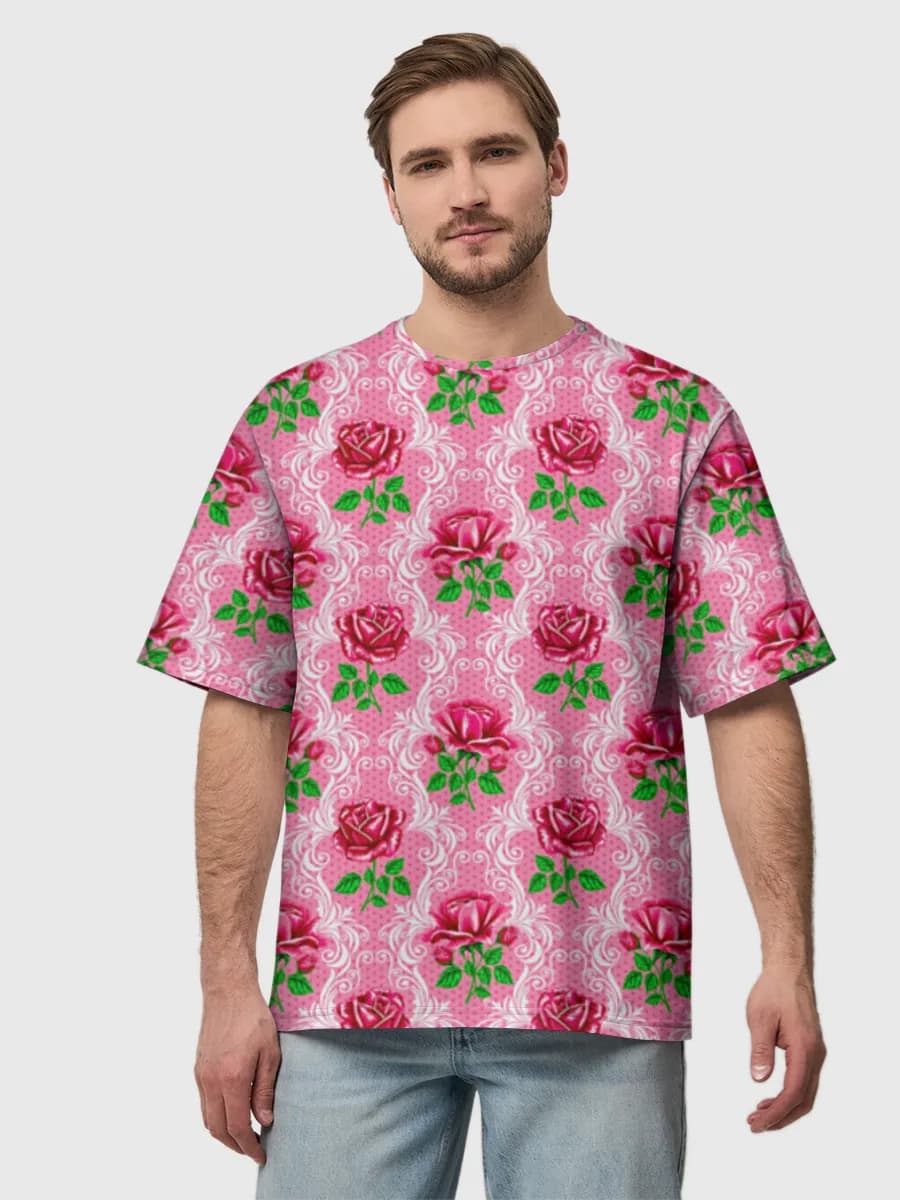 Pink Rose Damask