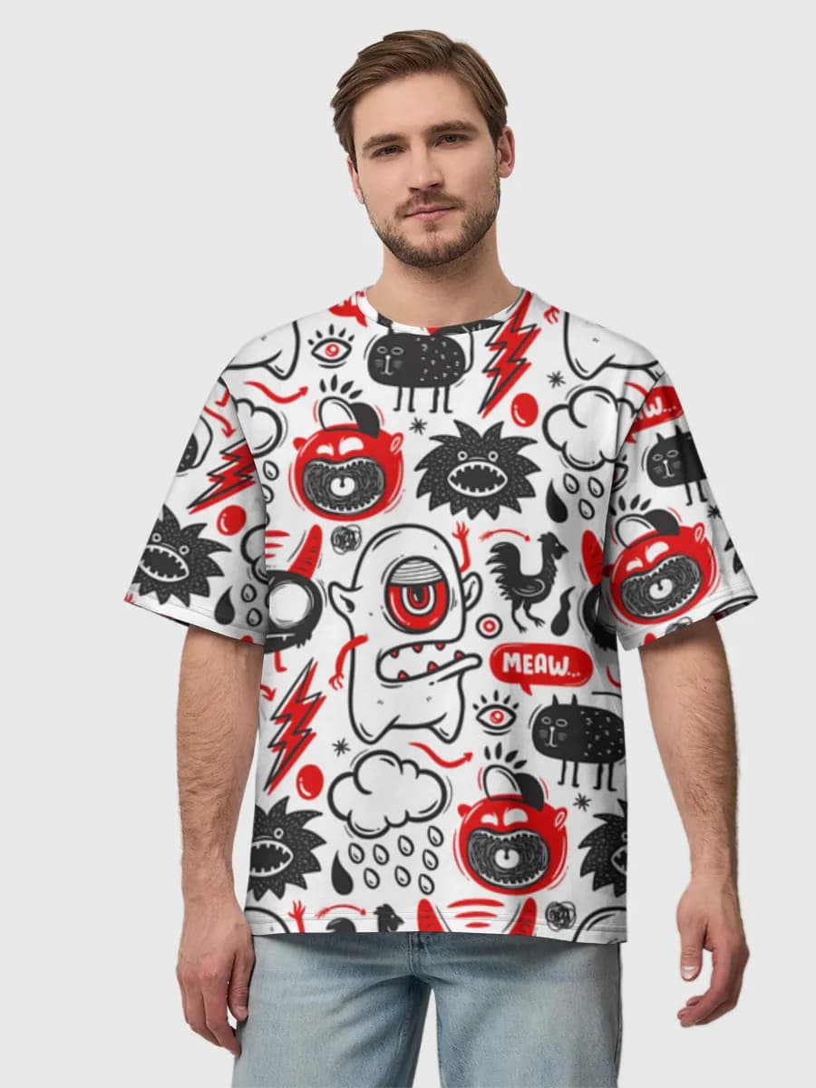 Men's oversized cotton T-shirt