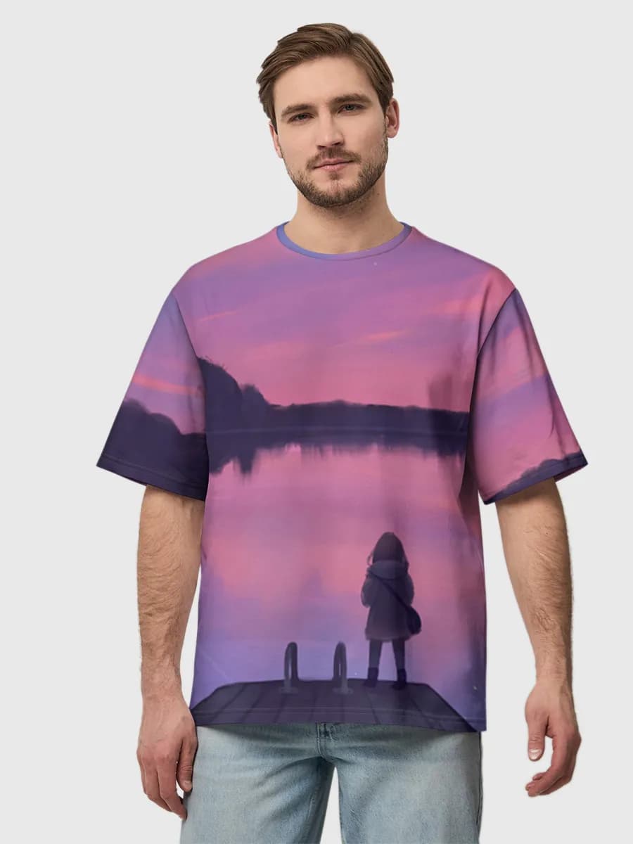 Men's oversized cotton T-shirt
