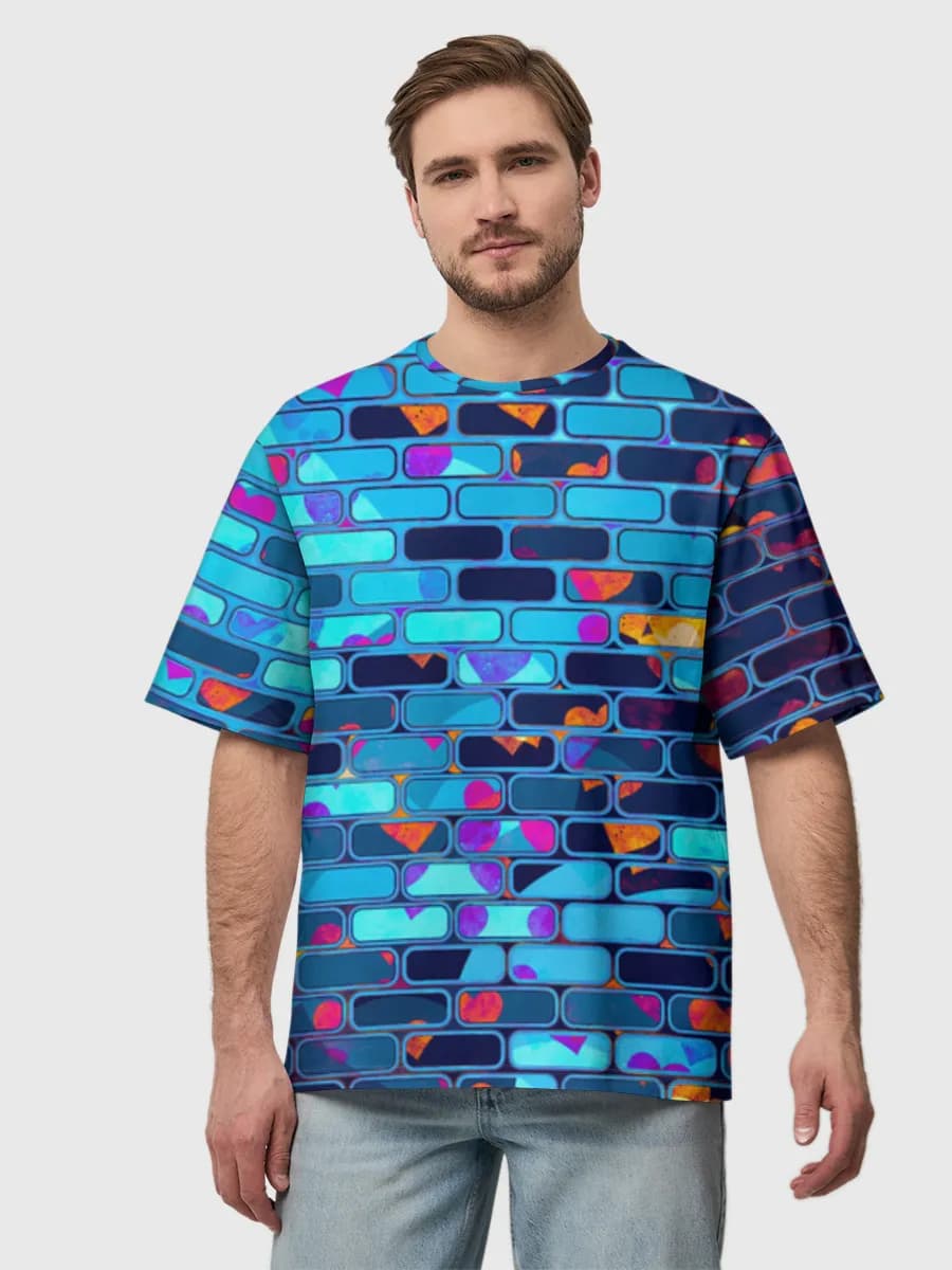 Neon Heart Brick Wall