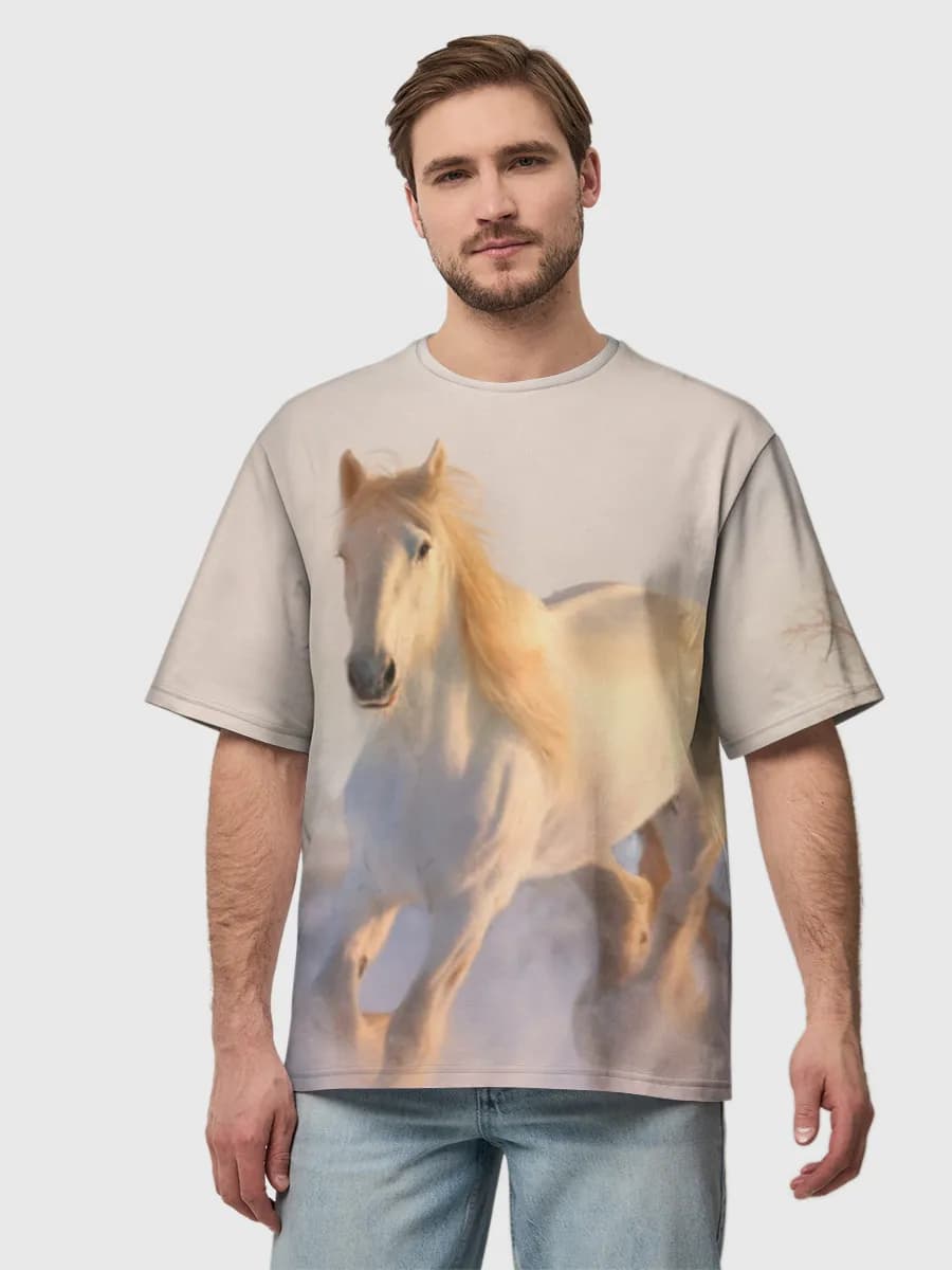 White Horse In Snow
