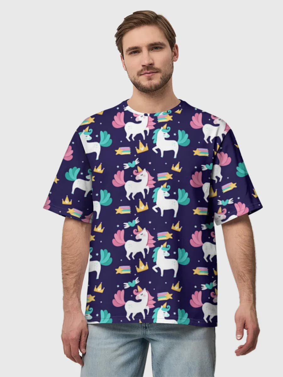 Men's oversized cotton T-shirt