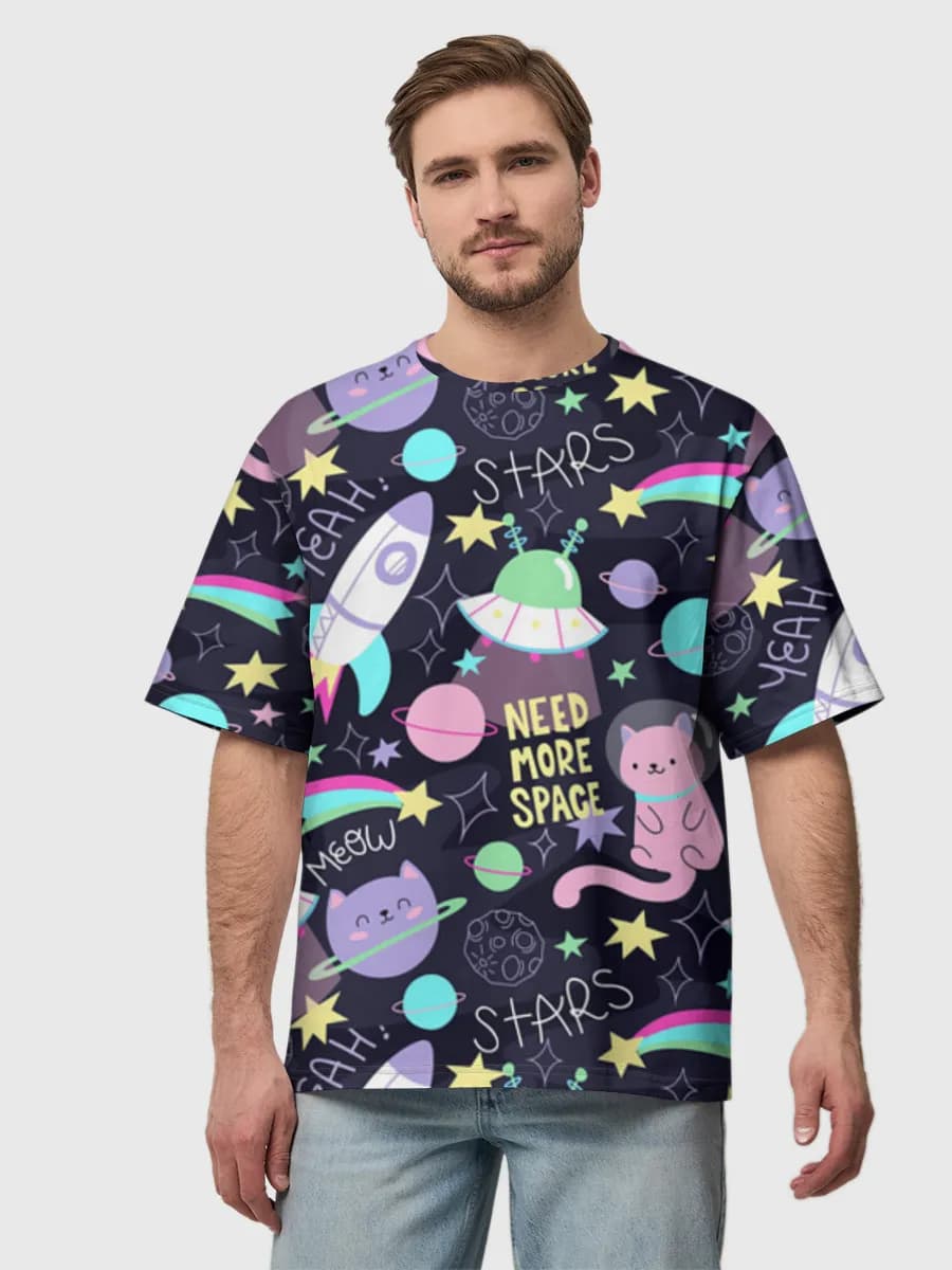 Men's oversized cotton T-shirt