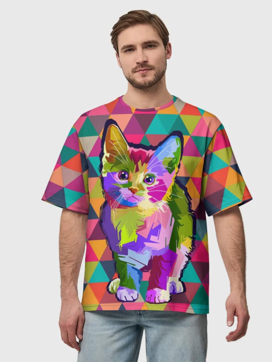 Rainbow Pop Art Kitten