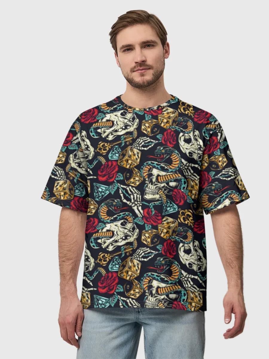 Men's oversized cotton T-shirt