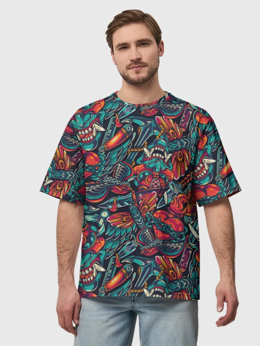 Men's oversized cotton T-shirt