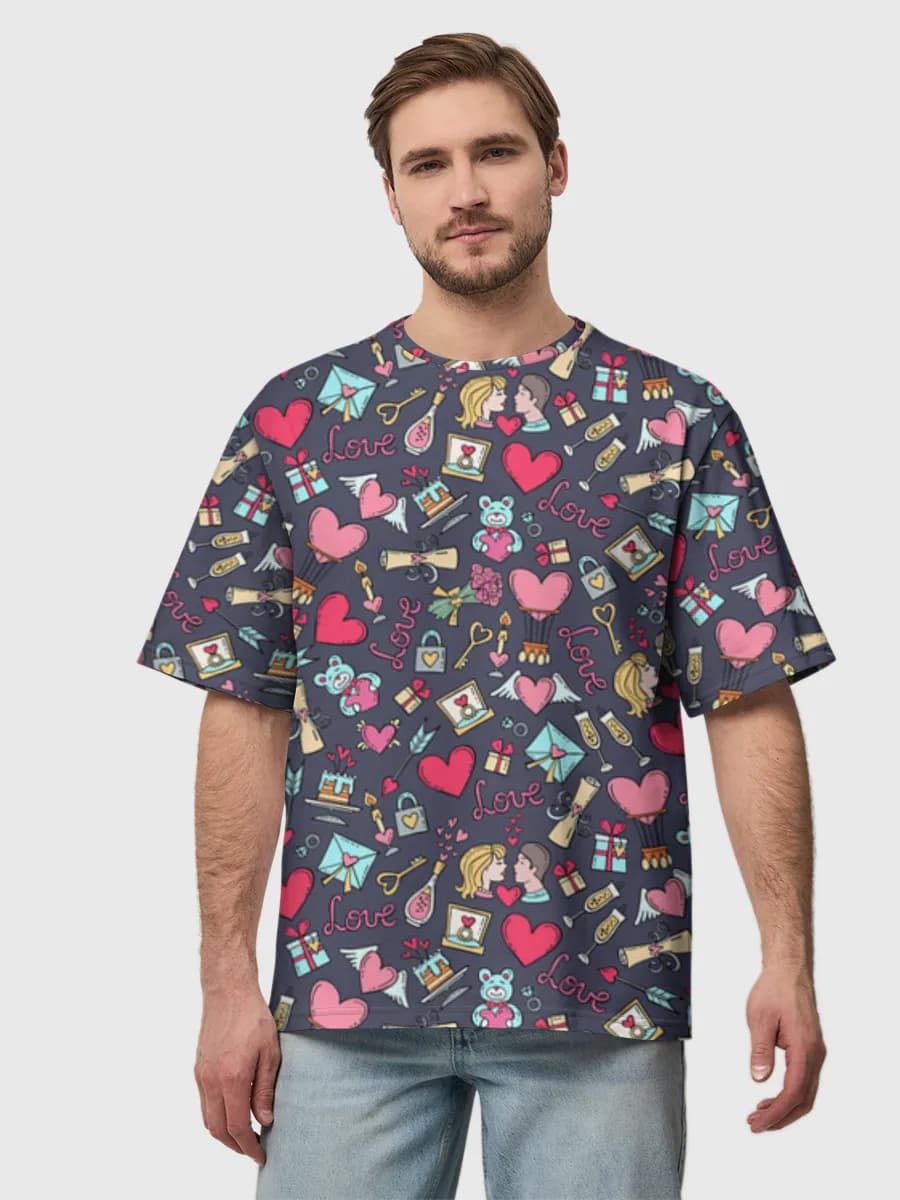 Men's oversized cotton T-shirt