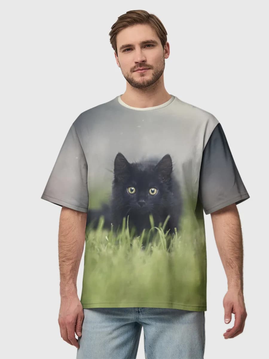 Black Kitten In Grass