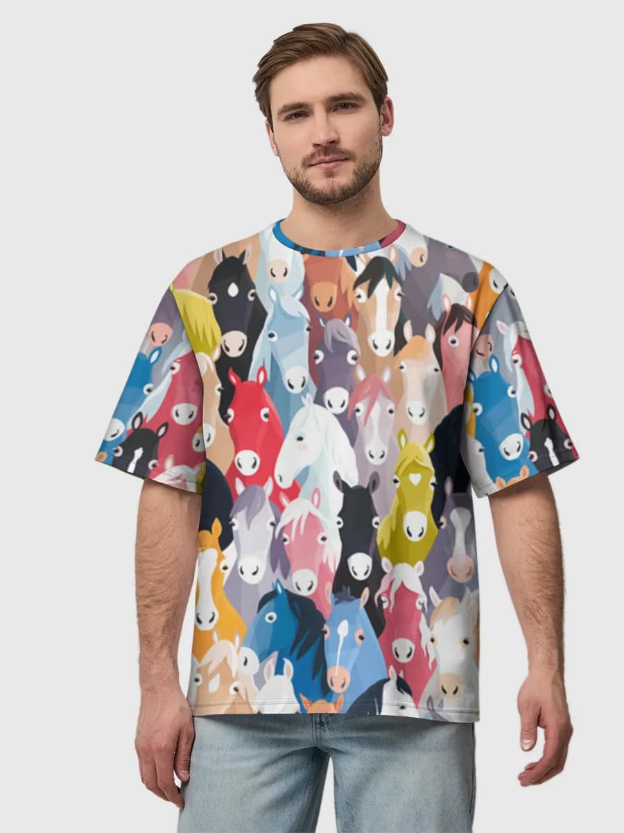 Men's oversized cotton T-shirt