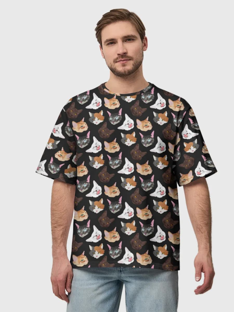 Men's oversized cotton T-shirt
