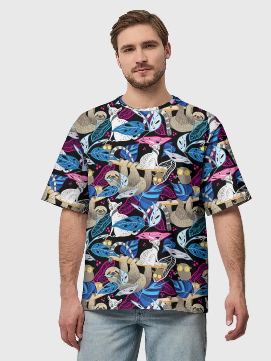 Men's oversized cotton T-shirt