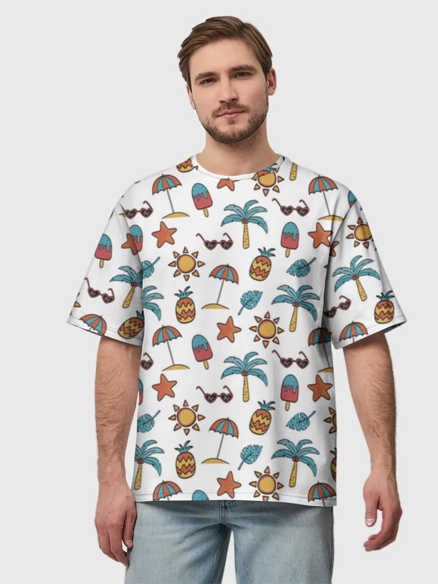 Men's oversized cotton T-shirt