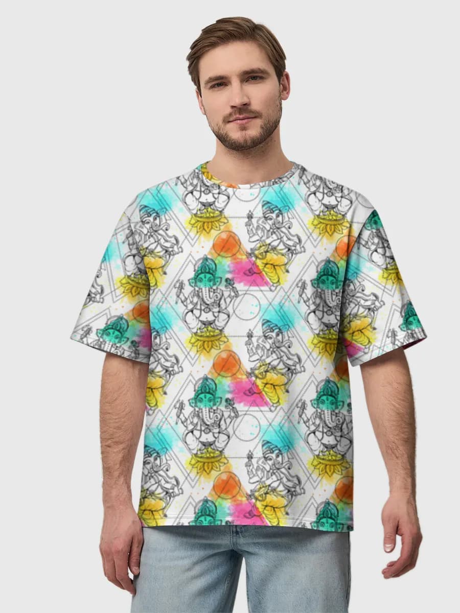 Ganesha Watercolor Geometry