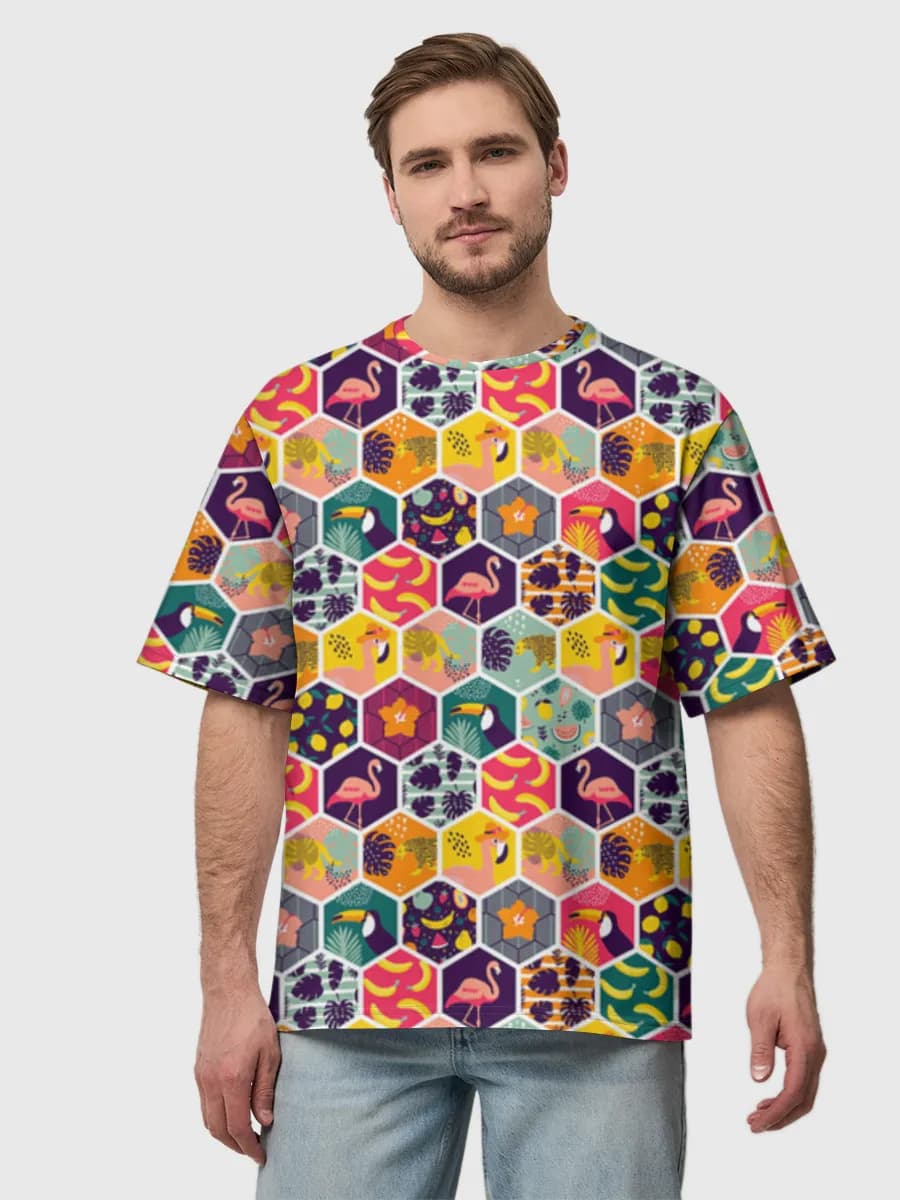 Men's oversized cotton T-shirt
