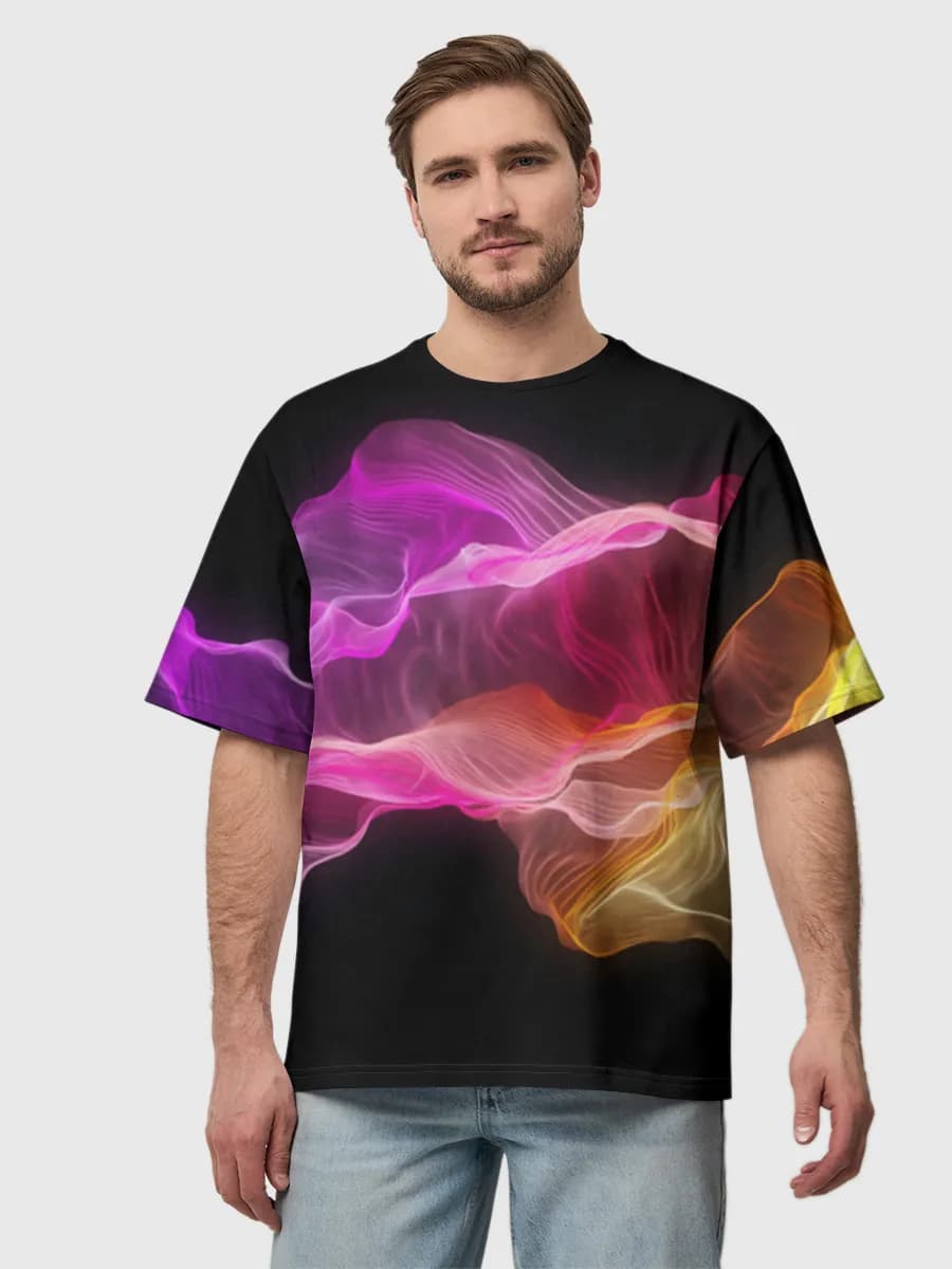 Neon Rainbow Light Waves