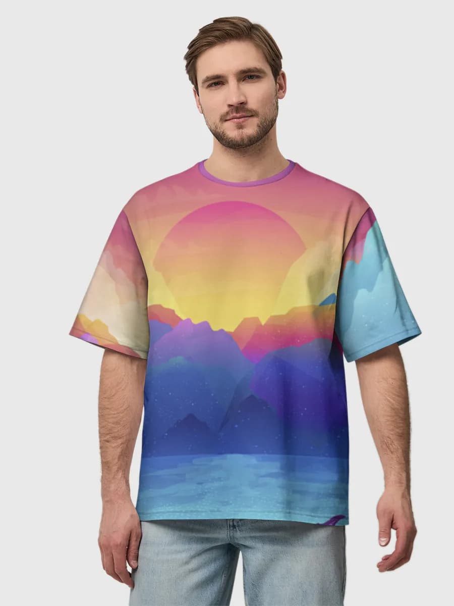 Men's oversized cotton T-shirt