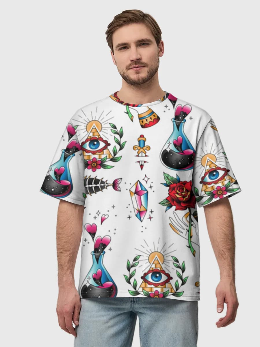 Men's oversized cotton T-shirt