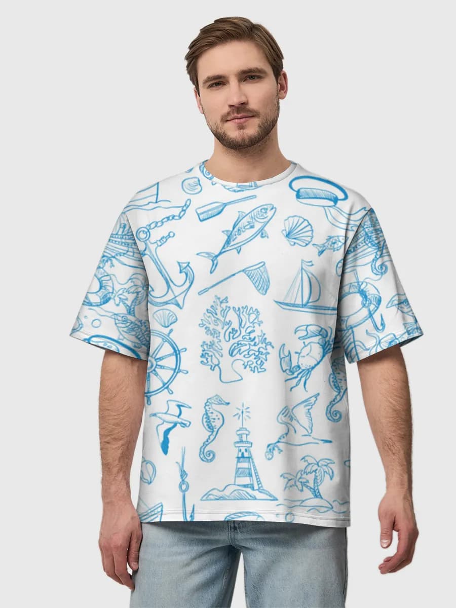 Men's oversized cotton T-shirt