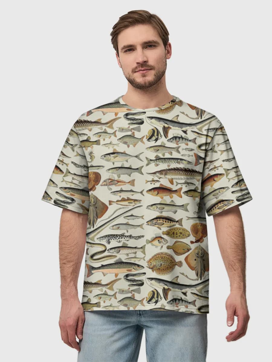 Vintage Fish Illustration Collage