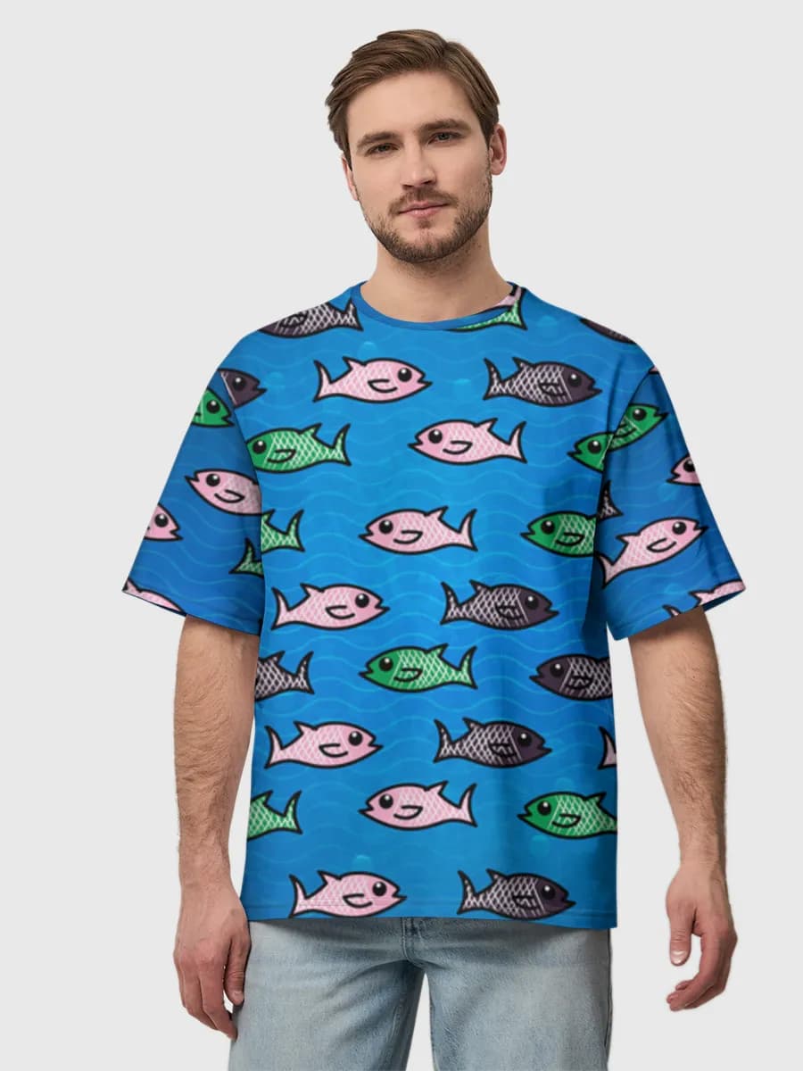 Men's oversized cotton T-shirt