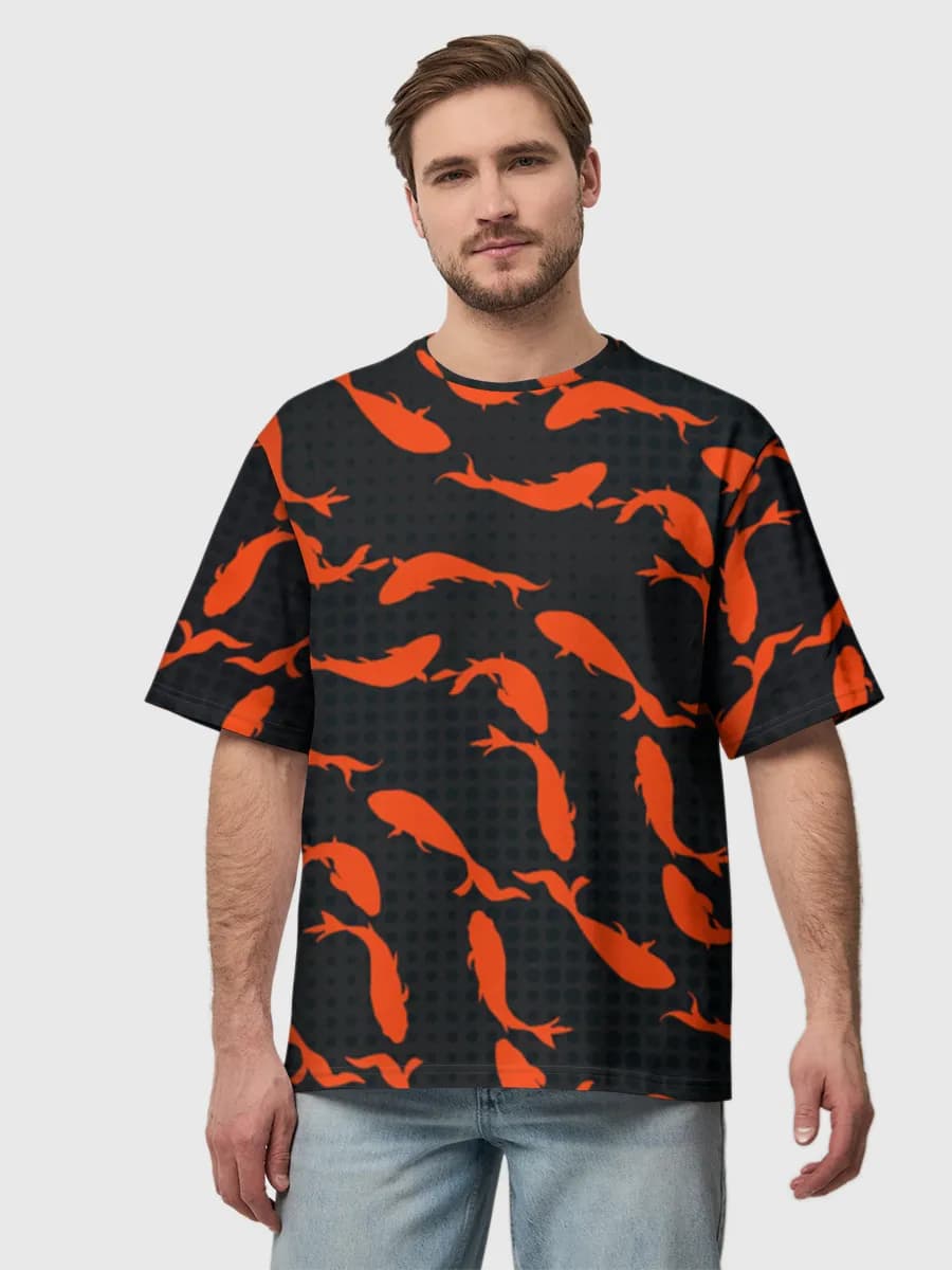 Orange Koi Fish Silhouettes