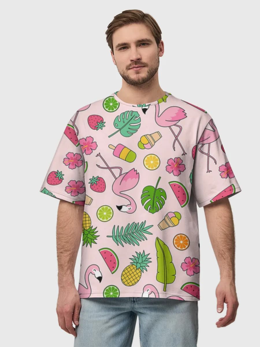 Men's oversized cotton T-shirt