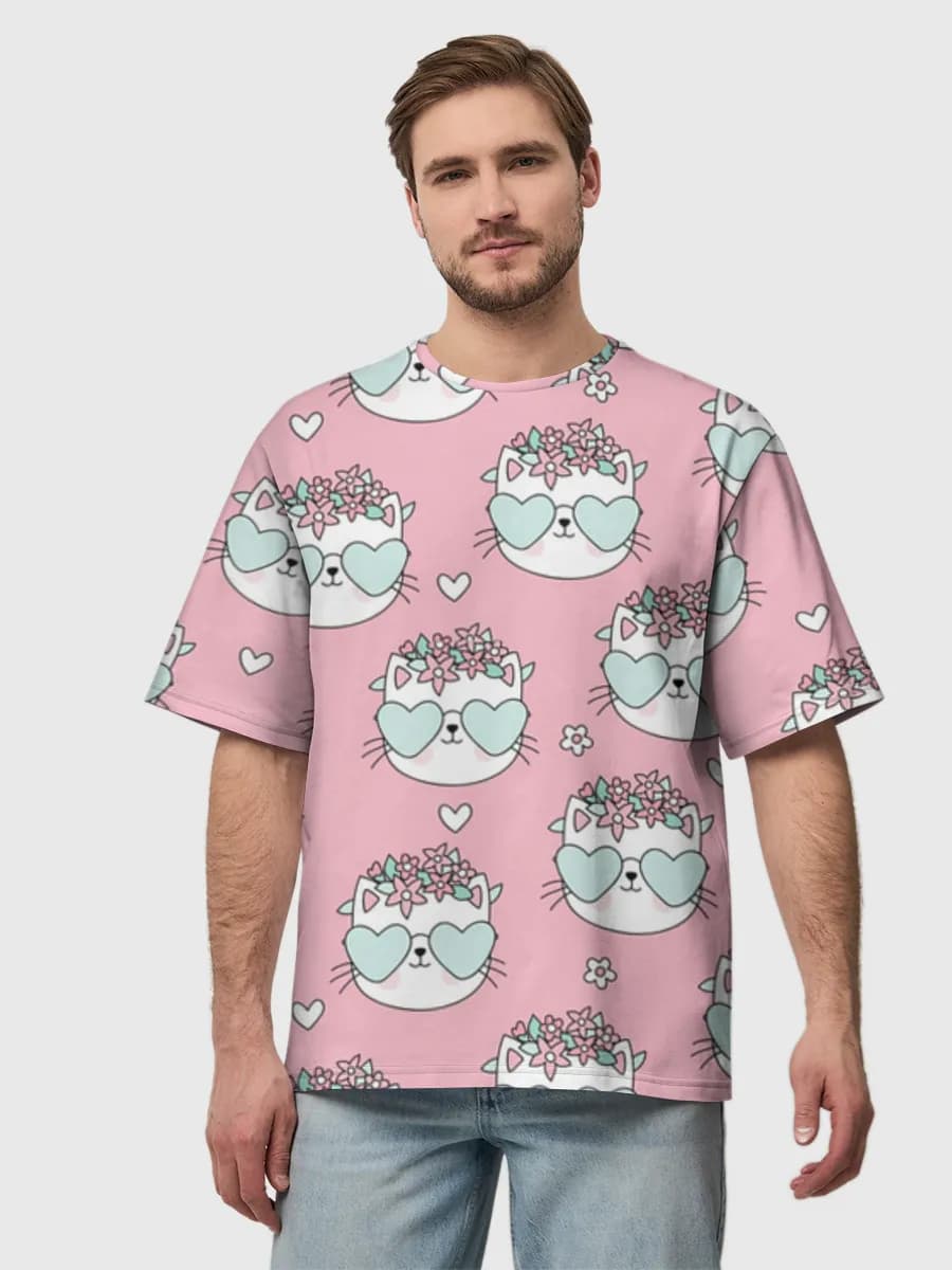 Men's oversized cotton T-shirt