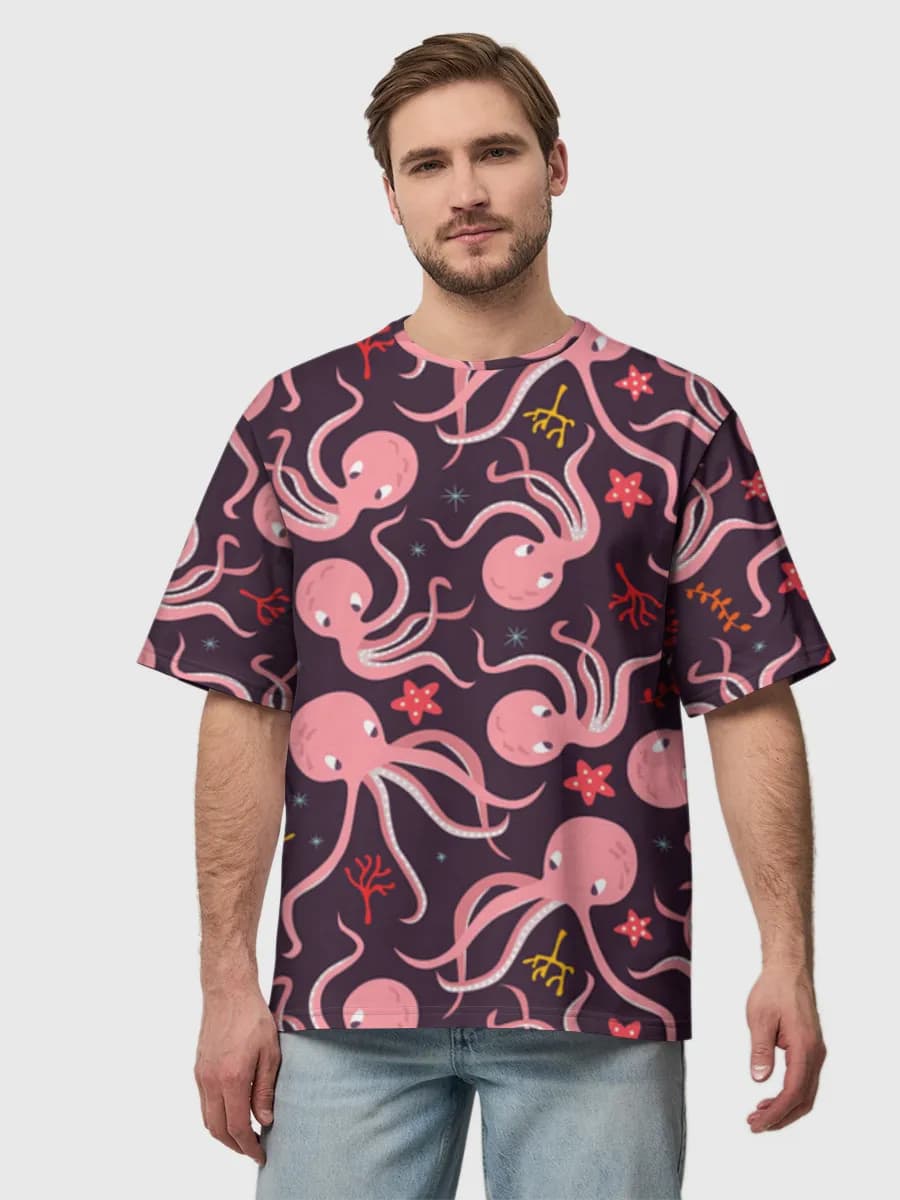 Men's oversized cotton T-shirt