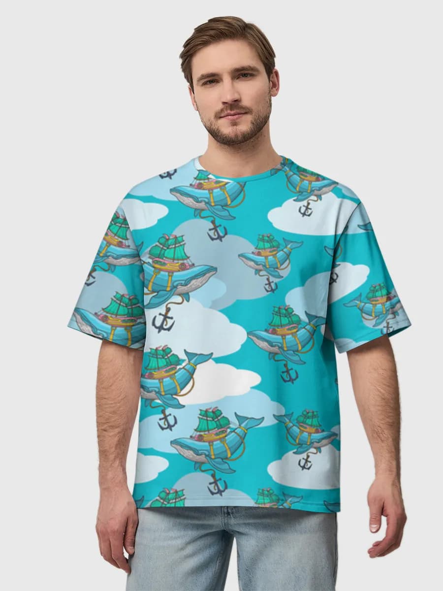 Men's oversized cotton T-shirt