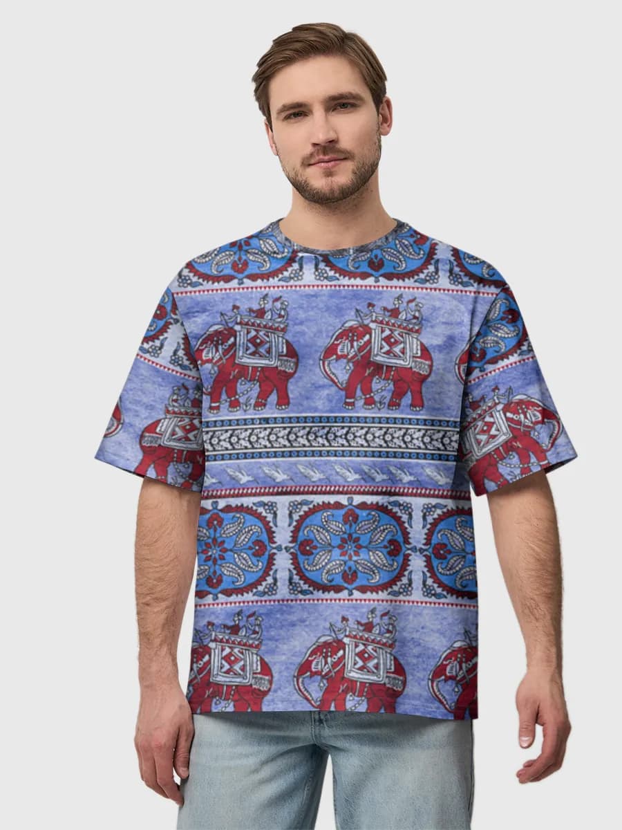 Boho Elephant Border Print