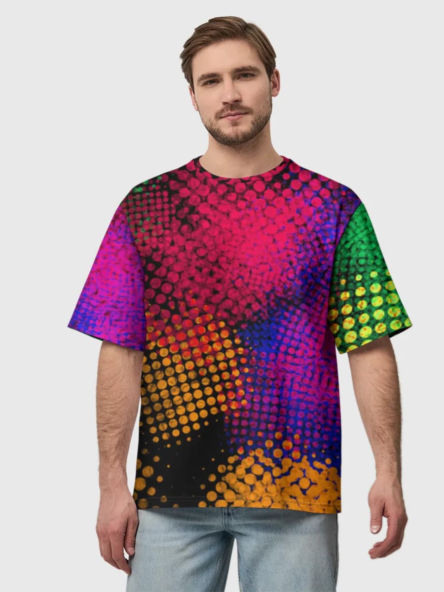 Neon Halftone Color Burst