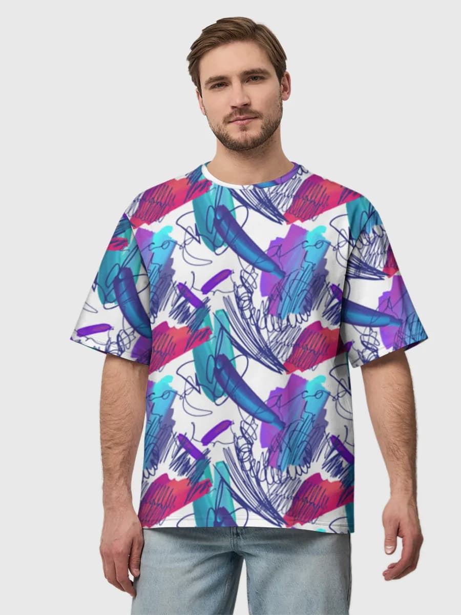 Men's oversized cotton T-shirt